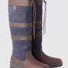 femmes Dubarry botte de campagne extrafit galway 80BL40 chaussure bleu marine/marron