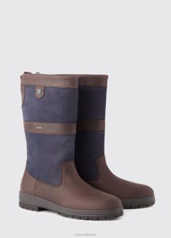 femmes Dubarry botte de campagne Kildare 80BL83 chaussure bleu marine/marron