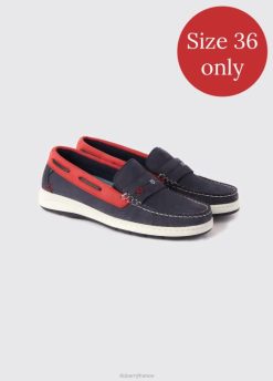 femmes Dubarry chaussures de pont havane 80BL762 chaussure jean/rouge