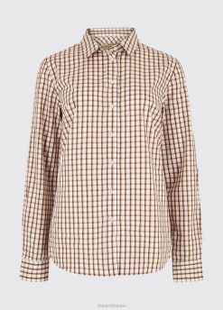femmes Dubarry chemise à carreaux giroflée 80BL772 vêtements olives multiples