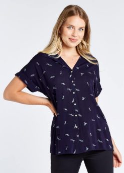 femmes Dubarry chemise héron 80BL767 vêtements marine
