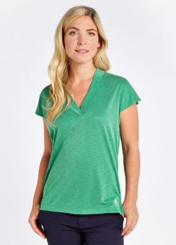 femmes Dubarry coolestown - haut à mancherons 80BL576 vêtements vert kelly