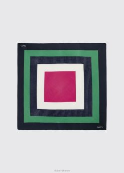 femmes Dubarry écharpe imprimée carrée ventry 80BL343 accessoires marine