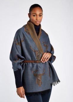 femmes Dubarry étole Heatherbell 80BL446 accessoires indigo