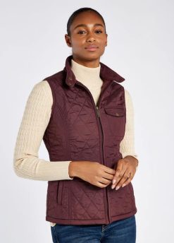 femmes Dubarry gilet matelassé rathdown 80BL526 vêtements groseille