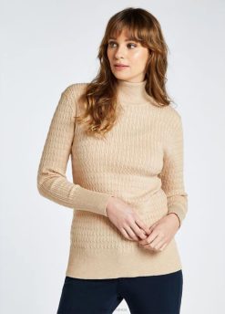 femmes Dubarry hacketstown pull à col cheminée 80BL761 vêtements huître
