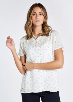 femmes Dubarry haut imprimé cascade 80BL763 vêtements blanc