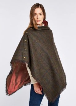 femmes Dubarry poncho en tweed noisette 80BL175 vêtements ciguë