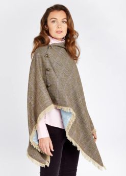femmes Dubarry poncho en tweed noisette 80BL273 vêtements rose des bois