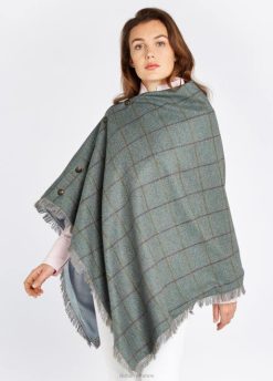 femmes Dubarry poncho en tweed noisette 80BL283 vêtements oseille