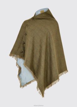 femmes Dubarry poncho en tweed noisette 80BL523 vêtements gland