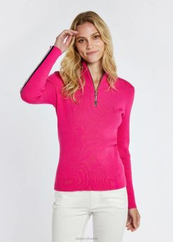 femmes Dubarry pull à col zippé killglass 80BL165 vêtements cerise