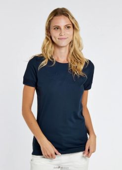 femmes Dubarry t-shirt actif à bordure 80BL151 vêtements marine