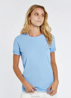 femmes Dubarry t-shirt actif à bordure 80BL156 vêtements ciel clair