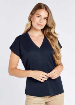 femmes Dubarry top laragh à col v 80BL817 vêtements marine