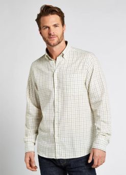 Hommes Dubarry chemise à carreaux hollymount 80BL1016 vêtements crème