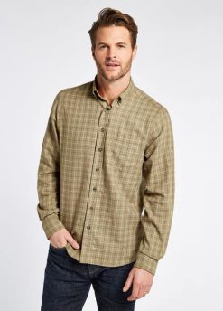 Hommes Dubarry chemise à carreaux hollymount 80BL1161 vêtements vert sombre