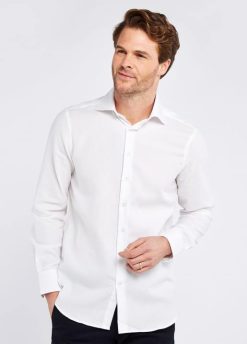 Hommes Dubarry chemise coupe ajustée herbert 80BL1136 vêtements blanc