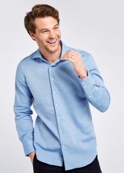 Hommes Dubarry chemise coupe ajustée herbert 80BL969 vêtements bleu pâle