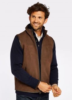 Hommes Dubarry gilet en cuir dunhill 80BL963 vêtements noyer