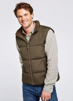 Hommes Dubarry gilet en duvet graystown 80BL1012 vêtements olive