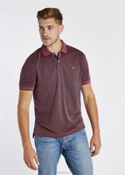 Hommes Dubarry polo rayé Mullaghmore 80BL947 vêtements rubis