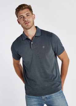 Hommes Dubarry polo rayé Mullaghmore 80BL948 vêtements acier