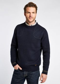 Hommes Dubarry pull à col rond clarinbridge 80BL1023 vêtements marine