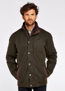 Hommes Dubarry veste cirée carrickfergus 80BL978 vêtements olive