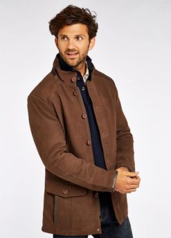 Hommes Dubarry veste en cuir moore 80BL960 vêtements noyer